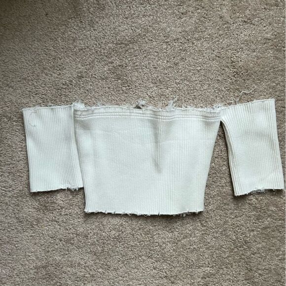 Ribbed Off The Shoulder Top - Picture 2 of 3